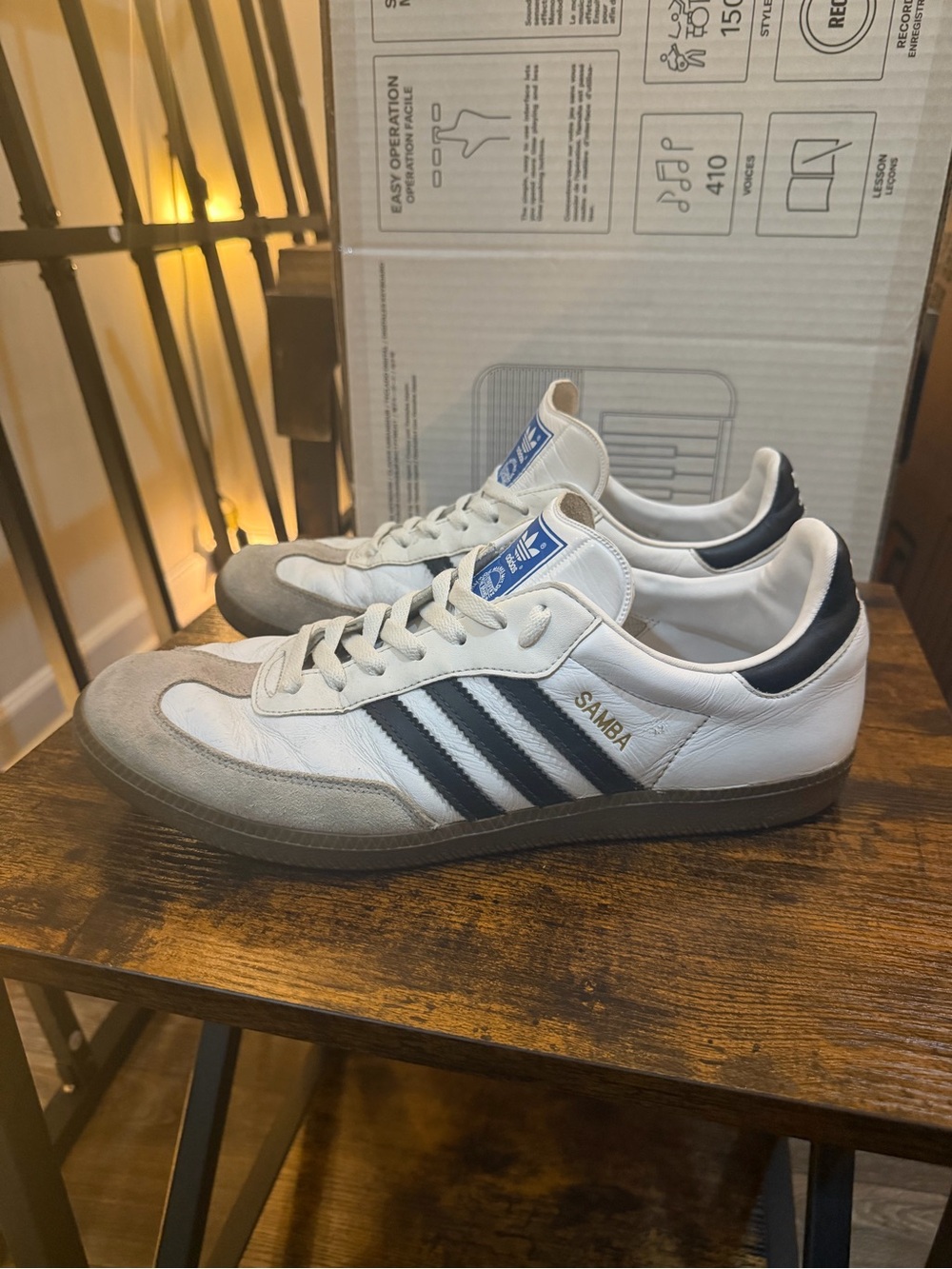 adidas Samba Classic Sneaker in White & Black